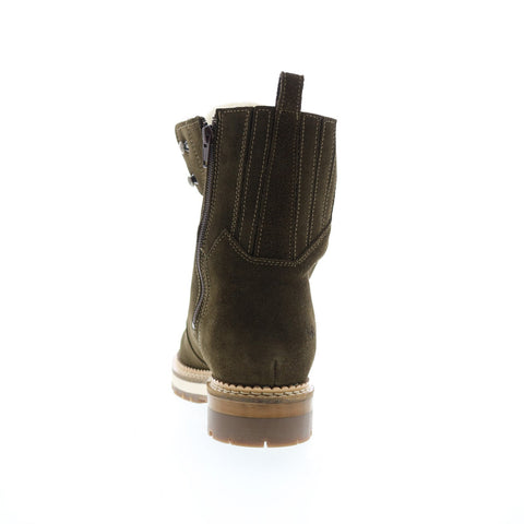 Bos. & Co. Ada Womens Green Suede Lace Up Casual Dress Boots