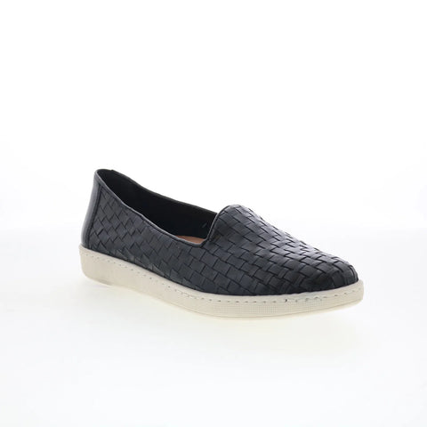 Trotters Adelina T2300-001 Womens Black Leather Slip On Loafer Flats Shoes