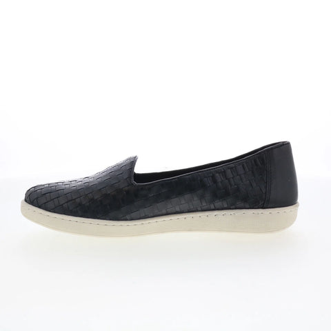 Trotters Adelina T2300-001 Womens Black Leather Slip On Loafer Flats Shoes