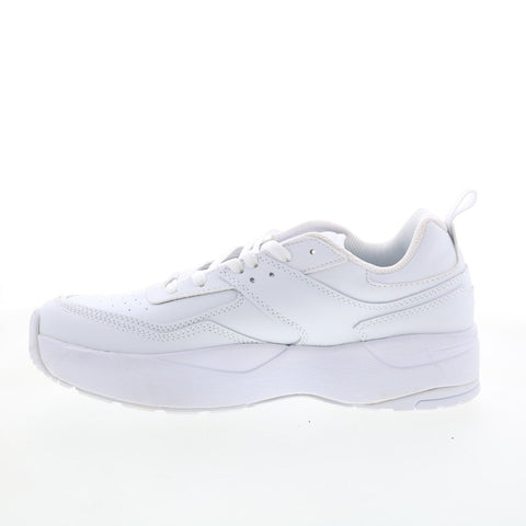 DC E.Tribeka Platform Womens White Leather Skate Inspired Sneakers Shoes