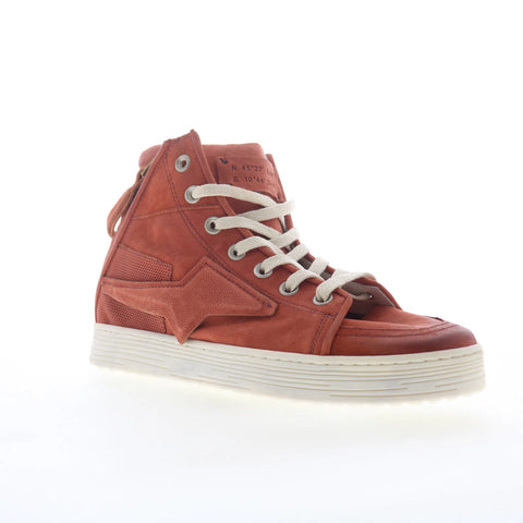 A.S. 98 Adler Womens Orange Leather Lace Up Lifestyle Sneakers Shoes