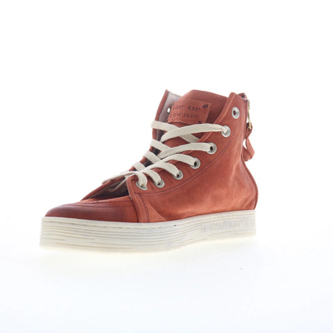 A.S. 98 Adler Womens Orange Leather Lace Up Lifestyle Sneakers Shoes