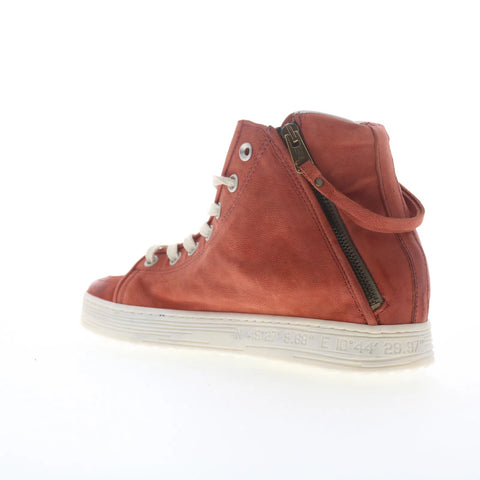 A.S. 98 Adler Womens Orange Leather Lace Up Lifestyle Sneakers Shoes