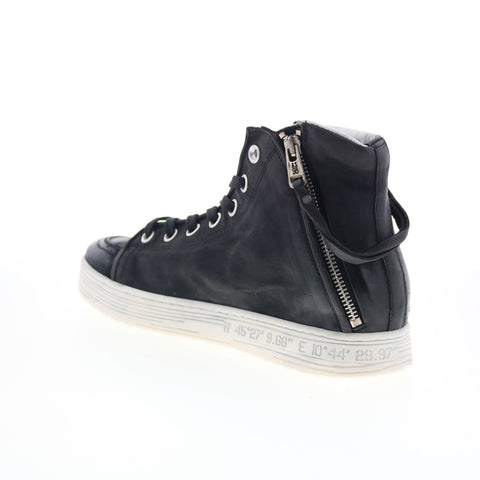 A.S. 98 Adler Womens Black Leather Lace Up Lifestyle Sneakers Shoes
