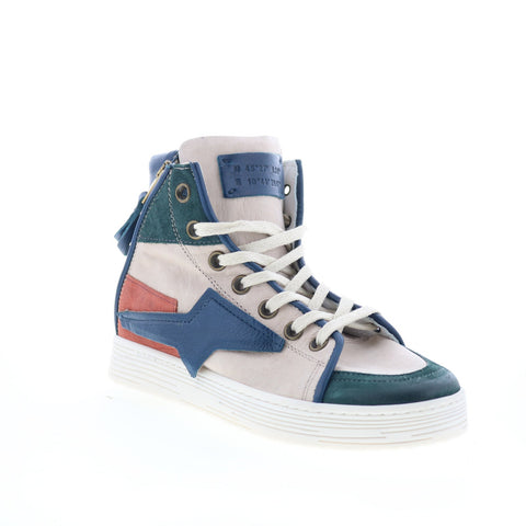 A.S. 98 Adler Womens Blue Leather Lace Up Lifestyle Sneakers Shoes