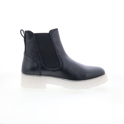 Steve Madden Adonis 22793 Mens Black Leather Slip On Chelsea Boots
