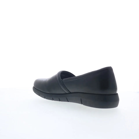 Softwalk Adora 2.0 S2316-001 Womens Black Leather Slip On Clog Flats Shoes