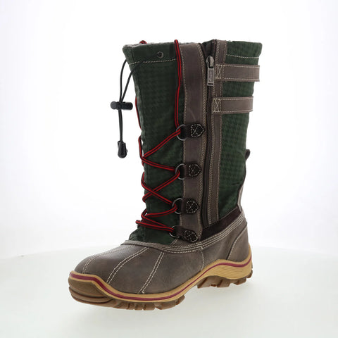 Pajar Adriana 44428 Womens Brown Leather Pull On Mid Calf Boots