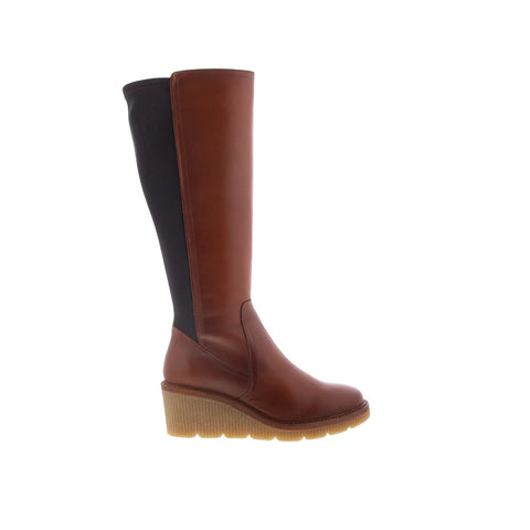 Miz Mooz Adriana Womens Brown Leather Zipper Knee High Boots