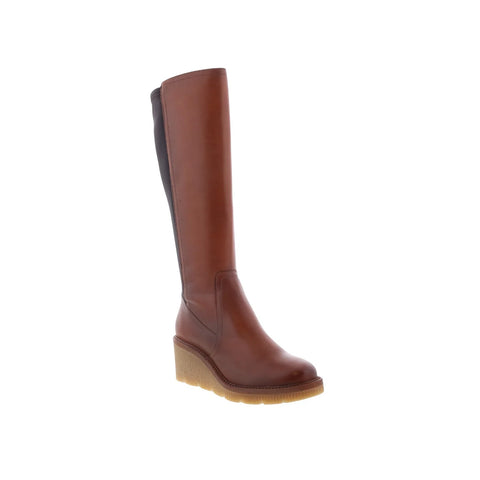 Miz Mooz Adriana Womens Brown Leather Zipper Knee High Boots
