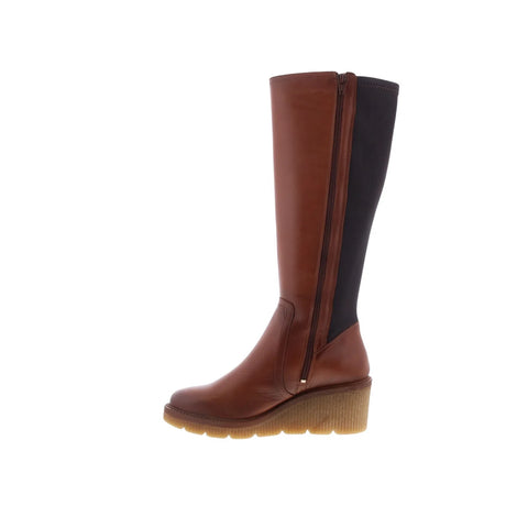 Miz Mooz Adriana Womens Brown Leather Zipper Knee High Boots