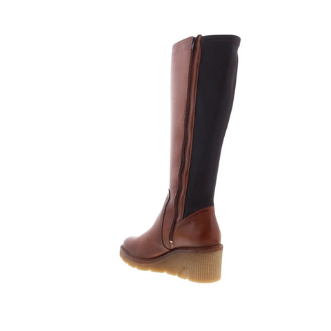 Miz Mooz Adriana Womens Brown Leather Zipper Knee High Boots