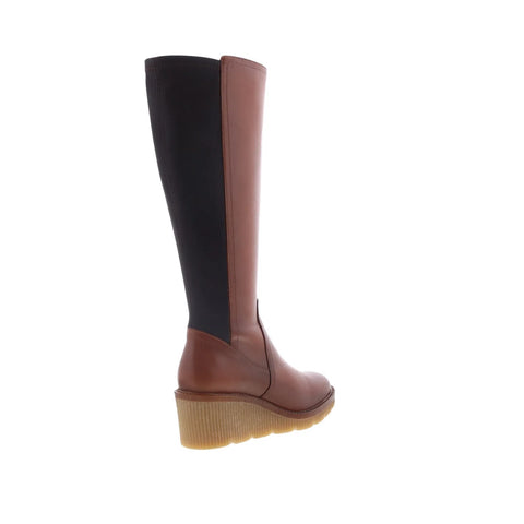 Miz Mooz Adriana Womens Brown Leather Zipper Knee High Boots