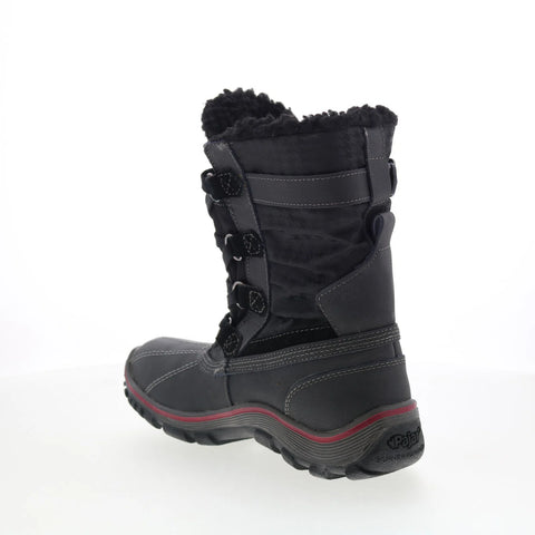 Pajar Adriana Low 51697 Womens Black Leather Lace Up Casual Dress Boots