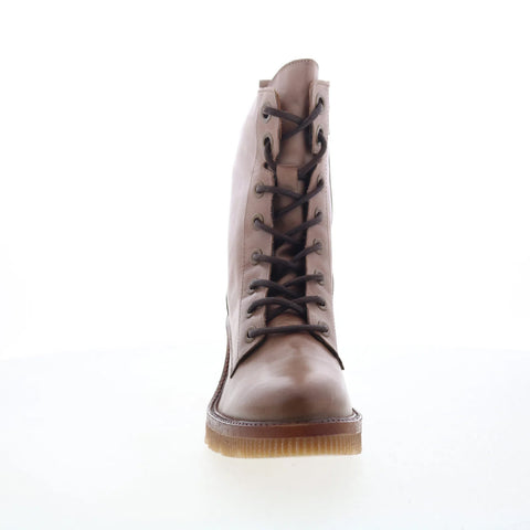 Miz Mooz Adrienn Womens Beige Leather Zipper Casual Dress Boots
