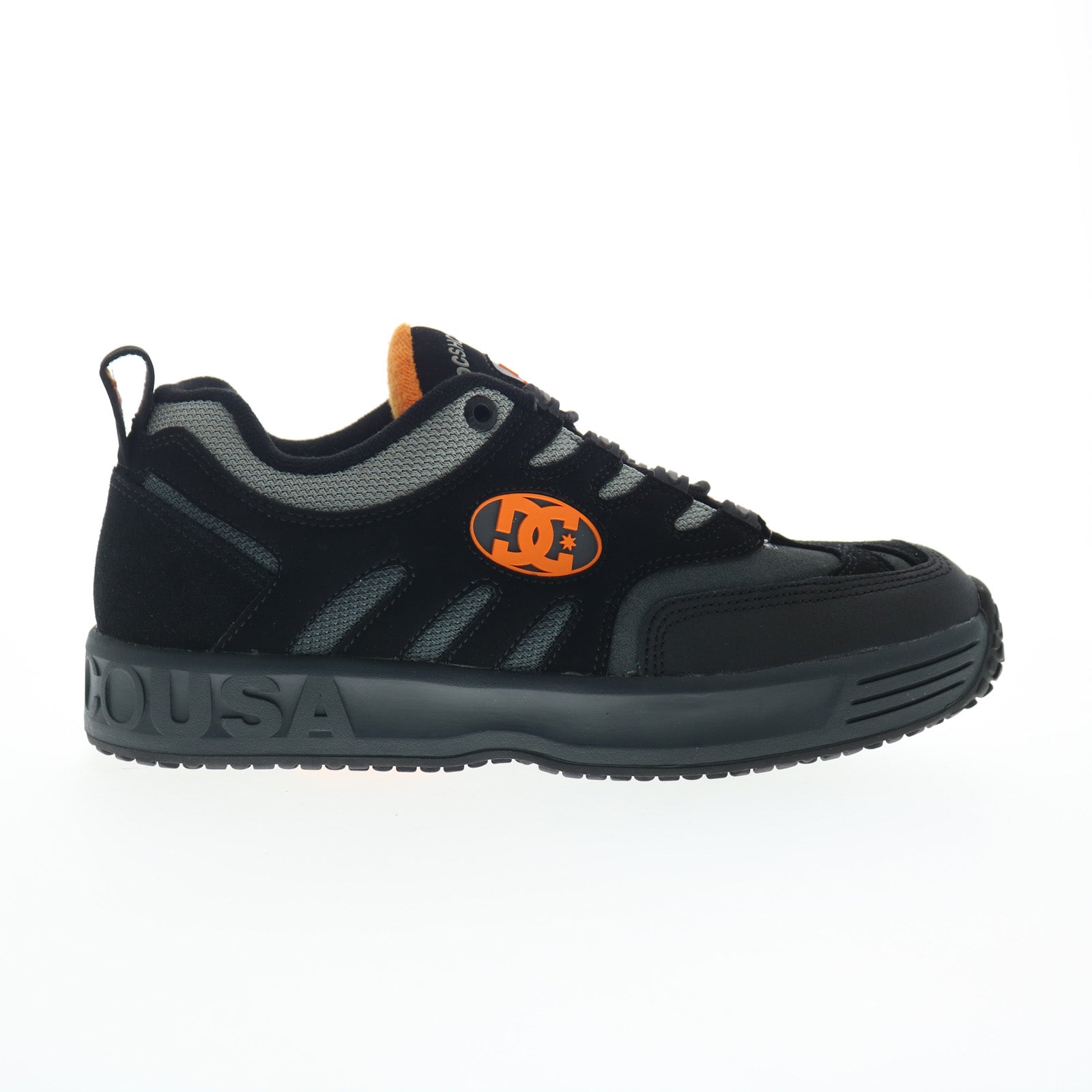 DC Lukoda ADYS100575 Mens Black Leather Skate Inspired Sneakers 