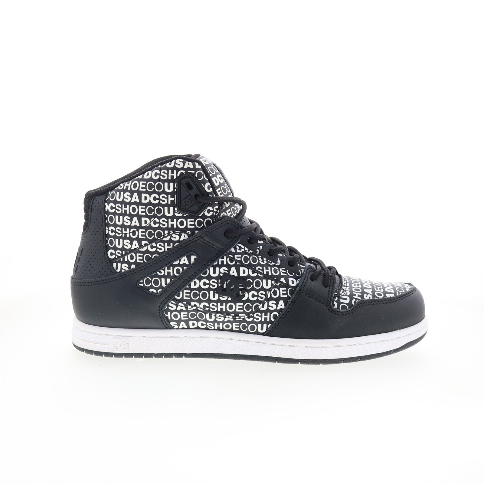 DC Pure High Top SE ADYS100627 Mens Black Leather Lifestyle Sneakers S
