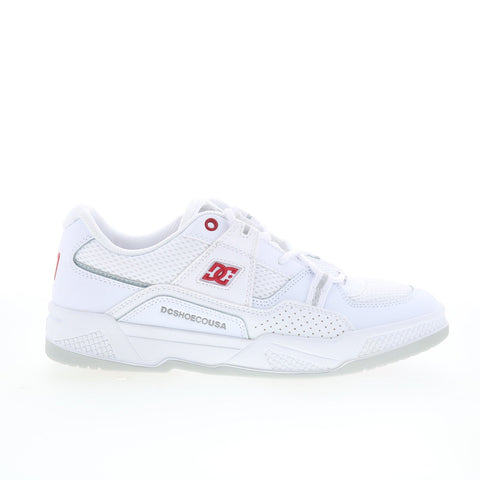 DC Construct ADYS100822-WR6 Mens White Skate Inspired Sneakers Shoes