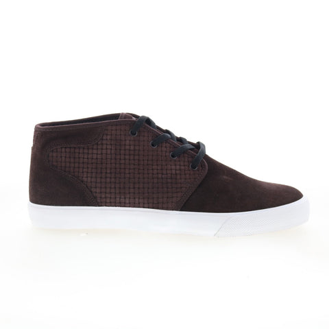 DC Studio Mid LX ADYS300012 Mens Brown Suede Skate Inspired Sneakers Shoes