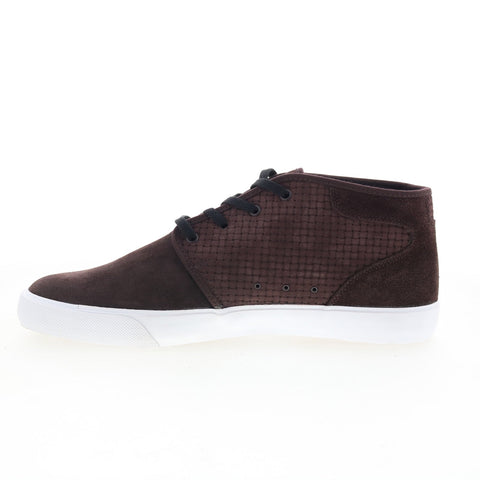 DC Studio Mid LX ADYS300012 Mens Brown Suede Skate Inspired Sneakers Shoes