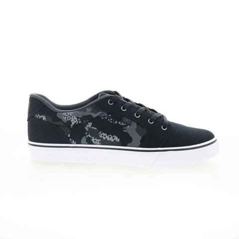 DC Anvil TX SE ADYS300036 Mens Black Canvas Skate Inspired Sneakers Shoes