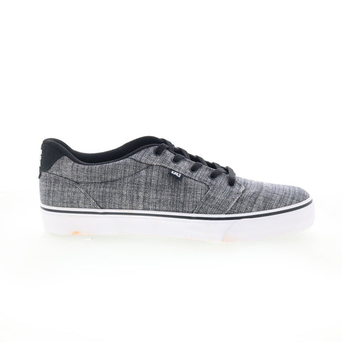 DC Anvil TX SE ADYS300036 Mens Gray Canvas Skate Inspired Sneakers Shoes