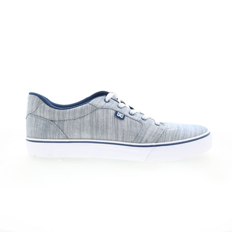 DC Anvil TX SE ADYS300036 Mens Gray Canvas Skate Inspired Sneakers Shoes
