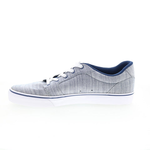 DC Anvil TX SE ADYS300036 Mens Gray Canvas Skate Inspired Sneakers Shoes