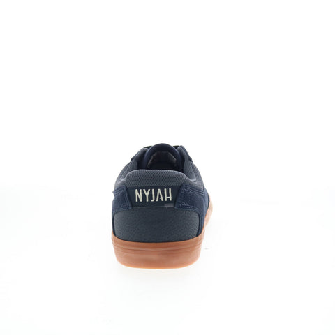 DC Nyjah Vulc ADYS300068 Mens Blue Suede Skate Inspired Sneakers Shoes