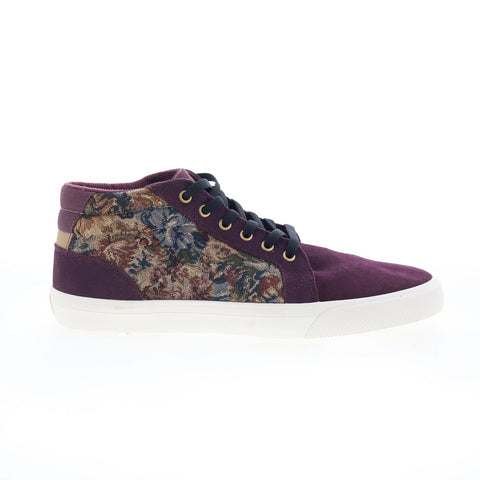 DC Council Mid SE ADYS300076 Mens Burgundy Suede Skate Inspired Sneakers Shoes