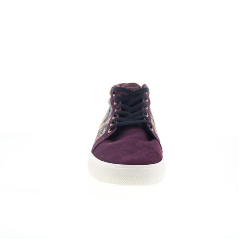 DC Council Mid SE ADYS300076 Mens Burgundy Suede Skate Inspired Sneakers Shoes