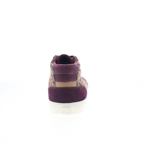 DC Council Mid SE ADYS300076 Mens Burgundy Suede Skate Inspired Sneakers Shoes