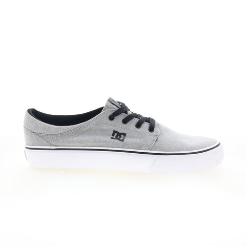 DC Trase TX SE ADYS300123 Mens Gray Canvas Skate Inspired Sneakers Shoes