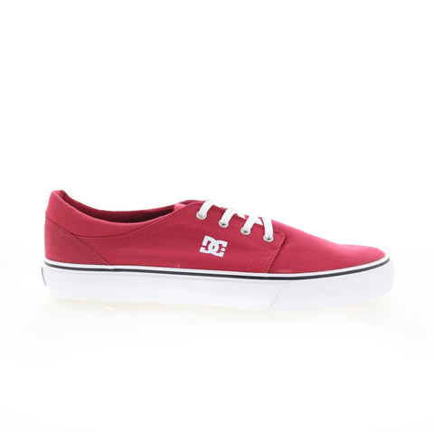 DC Trase TX ADYS300126 Mens Red Canvas Skate Inspired Sneakers Shoes