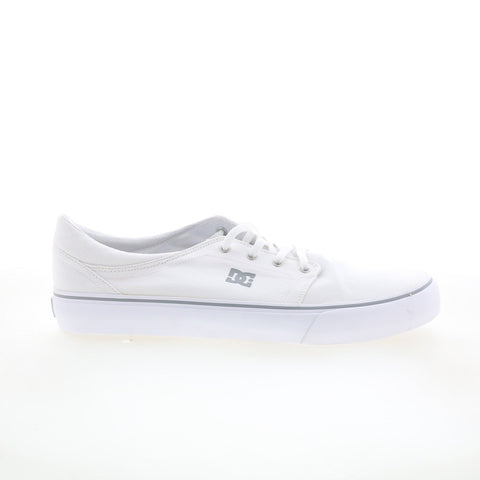 DC Trase TX ADYS300126 Mens White Canvas Skate Inspired Sneakers Shoes