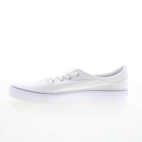 DC Trase TX ADYS300126 Mens White Canvas Skate Inspired Sneakers Shoes