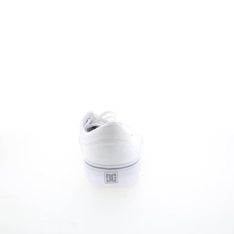 DC Trase TX ADYS300126 Mens White Canvas Skate Inspired Sneakers Shoes