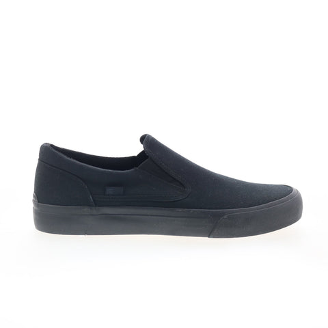 DC Trase Slip-On TX ADYS300184 Mens Black Skate Inspired Sneakers Shoes