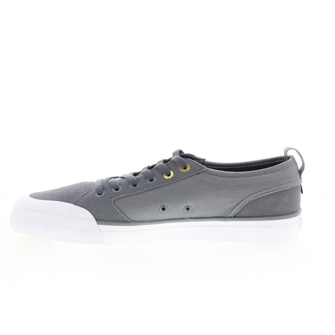 DC Evan Smith ADYS300203 Mens Gray Suede Skate Inspired Sneakers Shoes