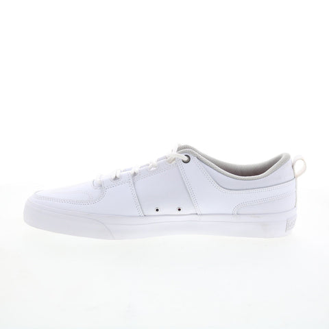 DC Lynx Vulc ADYS300235 Mens White Leather Skate Inspired Sneakers Shoes