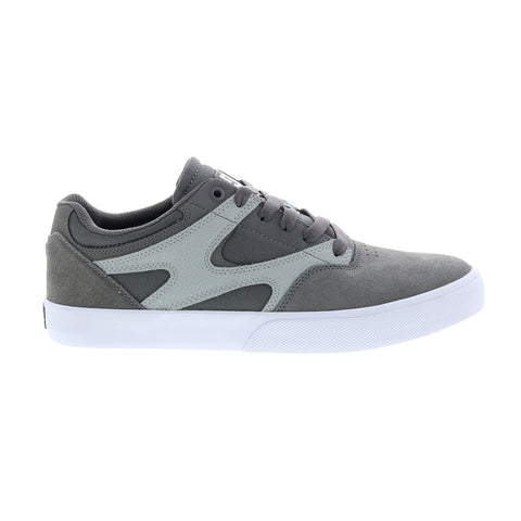 DC Kalis Vulc ADYS300569-DGT Mens Gray Suede Skate Inspired Sneakers Shoes
