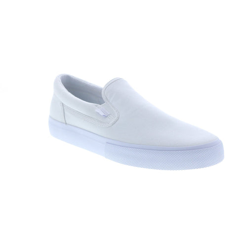 DC Manual Slip On ADYS300645-WHT Mens White Skate Inspired Sneakers Shoes