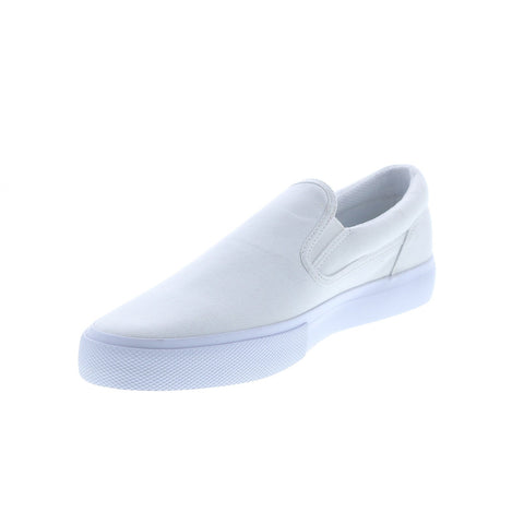 DC Manual Slip On ADYS300645-WHT Mens White Skate Inspired Sneakers Shoes