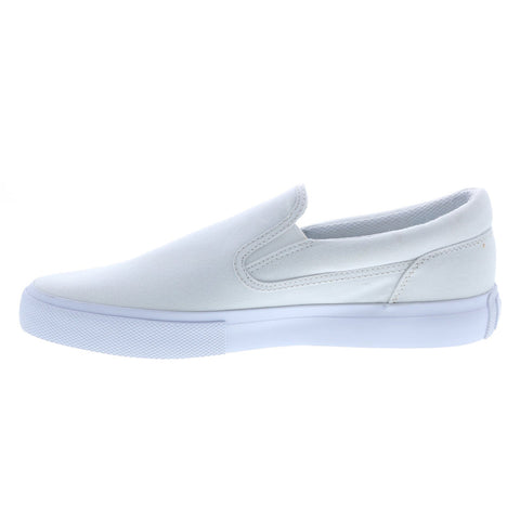 DC Manual Slip On ADYS300645-WHT Mens White Skate Inspired Sneakers Shoes