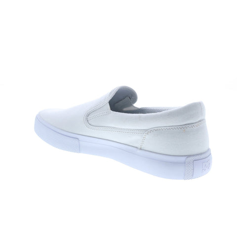 DC Manual Slip On ADYS300645-WHT Mens White Skate Inspired Sneakers Shoes