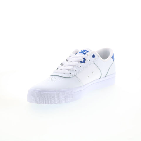 DC Teknic ADYS300763-WBL Mens White Leather Skate Inspired Sneakers Shoes