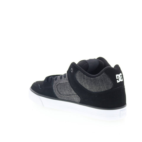 DC Pure Mid ADYS400082-BKO Mens Black Nubuck Skate Inspired Sneakers Shoes