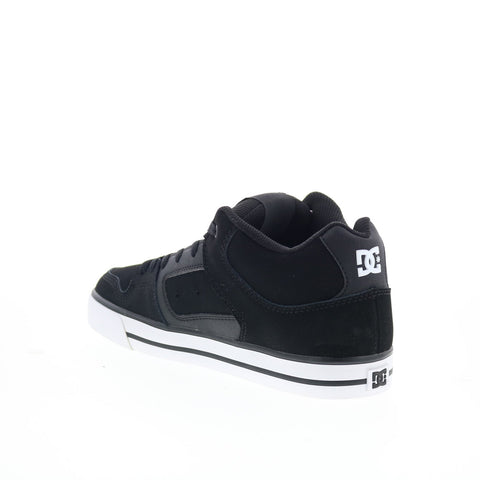 DC Pure Mid ADYS400082-BKW Mens Black Nubuck Skate Inspired Sneakers Shoes