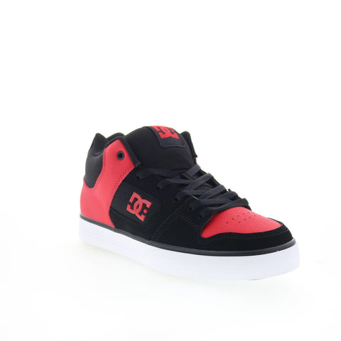DC Pure Mid ADYS400082-BLR Mens Black Leather Skate Inspired Sneakers Shoes