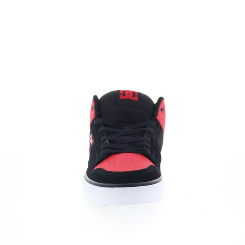 DC Pure Mid ADYS400082-BLR Mens Black Leather Skate Inspired Sneakers Shoes